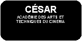 Rect�ngulo redondeado: C�SARAcad�mie des Arts et Techniques du Cinema