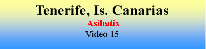 Cuadro de texto: Tenerife, Is. Canarias AsihatixVideo 15